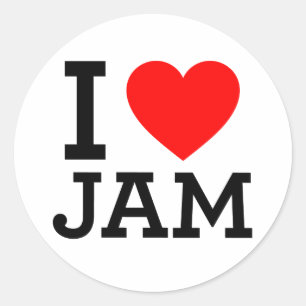 Sticker Rond j'aime Jam