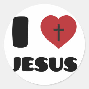 Sticker Rond J'aime Jésus