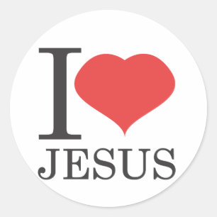 Sticker Rond J'aime JÉSUS