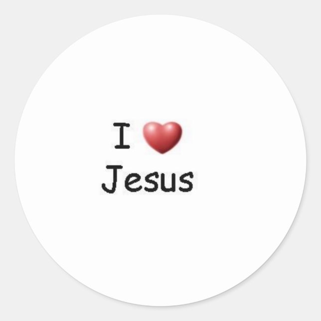Sticker Rond J'aime Jésus (Devant)