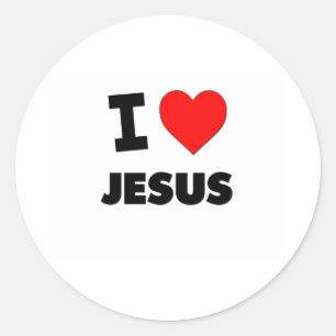 Sticker Rond J'aime Jésus