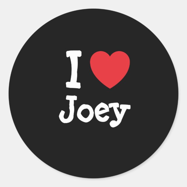 Sticker Rond J'aime Joey coeur T-shirt (Devant)