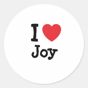 Sticker Rond J'aime Joy coeur T-shirt