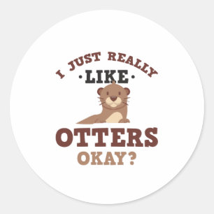 Sticker Rond J'aime juste vraiment l'autocollant drôle de