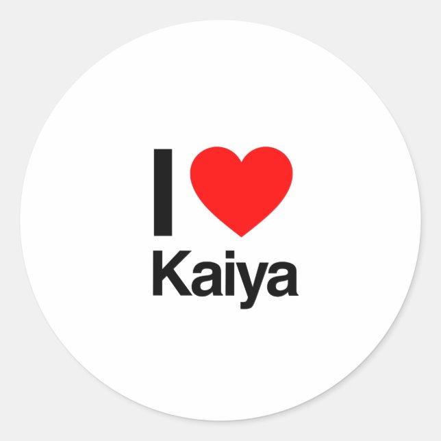 Sticker Rond j'aime kaiya (Devant)