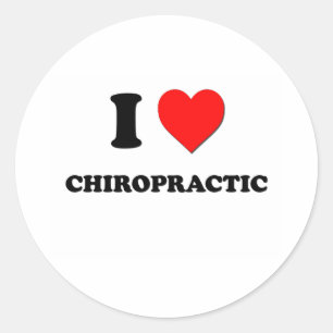 Sticker Rond J'aime la chiropractie