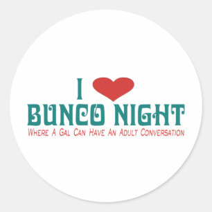 Sticker Rond j'aime la nuit de bunco