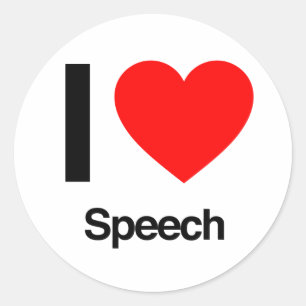 Sticker Rond j'aime la parole
