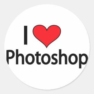 Sticker Rond J'aime la photoshop