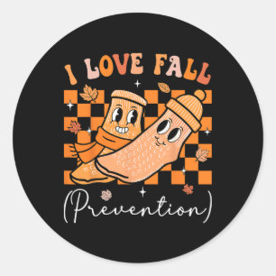 Sticker Rond J'aime la prévention des chutes Thérapie physique 