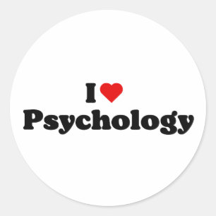 Sticker Rond J'aime la psychologie