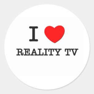 Sticker Rond J'aime la réalité TV
