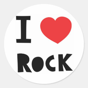 Sticker Rond J'aime la roche