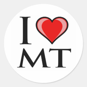 Sticker Rond J'aime la TA - Montana