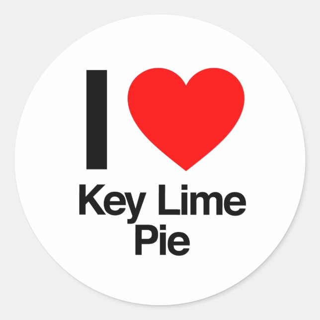 Sticker Rond j'aime la tarte à la citron (Devant)