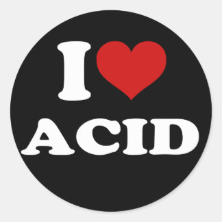 Sticker Rond J'Aime L'Acide
