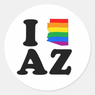 STICKER ROND J'AIME L'ARIZONA GAI
