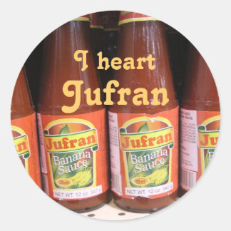 Sticker Rond J'aime l'autocollant Jufran