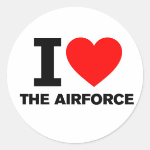Sticker Rond J'aime l'aviation
