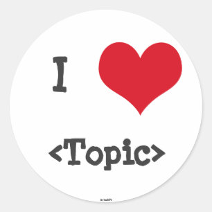Sticker Rond J'aime le __