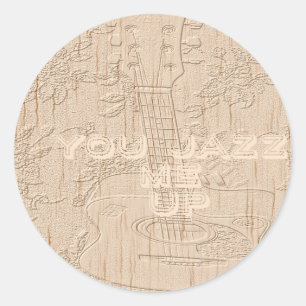 Sticker Rond J'aime le bois brun Hakuna Matata