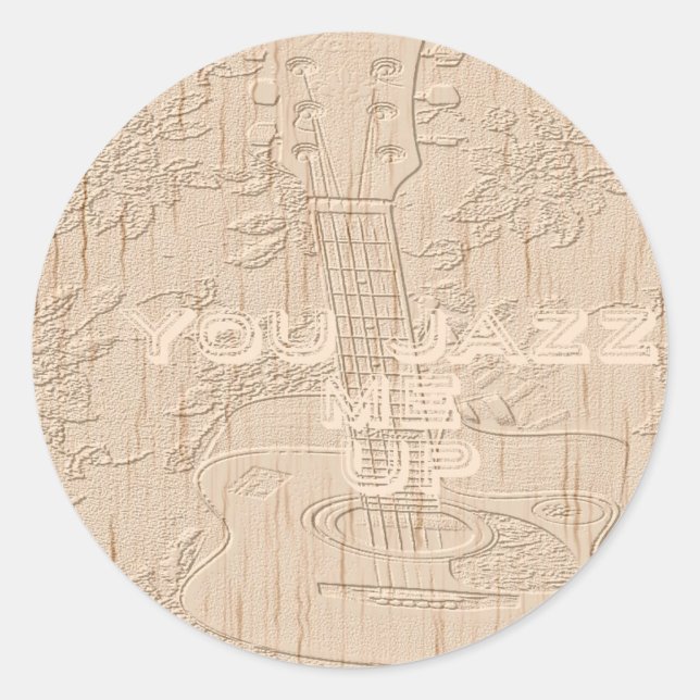 Sticker Rond J'aime le bois brun Hakuna Matata (Devant)