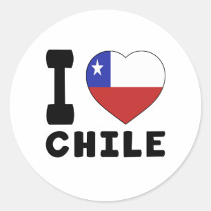 Sticker Rond J'aime le Chili