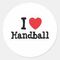 J'aime le coeur de handball personnalisé
