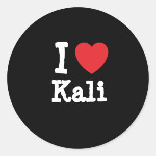 Sticker Rond J'aime le coeur de Kali T-Shirt
