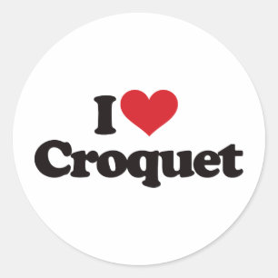 Sticker Rond J'aime le croquet