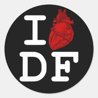 Sticker Rond J'aime le DF
