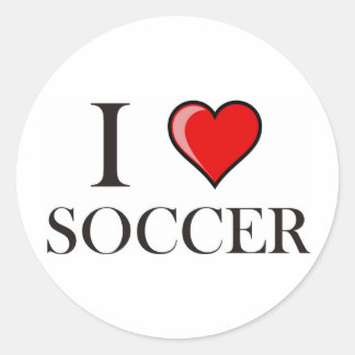 Sticker Rond J'aime le football