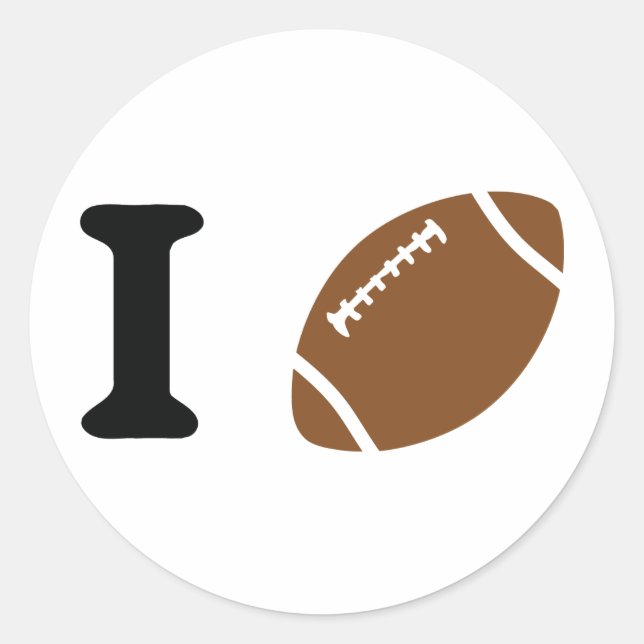 Sticker Rond j'aime le football (Devant)