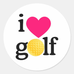 Sticker Rond J'aime le golf