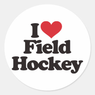 Sticker Rond J'Aime Le Hockey De Champ