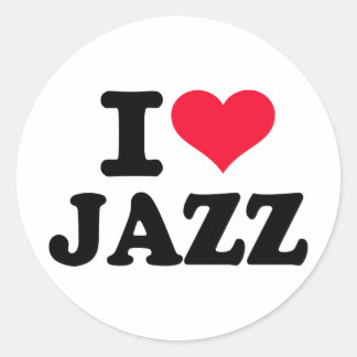 Sticker Rond J'aime le jazz