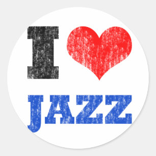 Sticker Rond J'aime le jazz