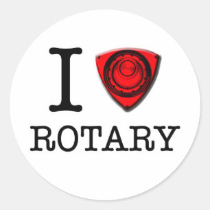Sticker Rond J'aime le moteur rotatoire
