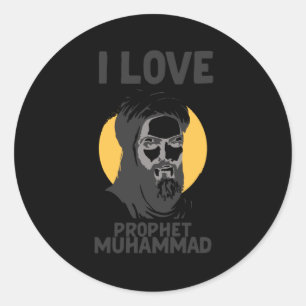 Sticker Rond J'aime le prophète Mohammed Musulman Allah