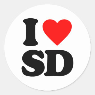 STICKER ROND J'AIME LE SD