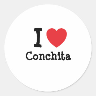 Sticker Rond J'aime le T-shirt du coeur de Conchita