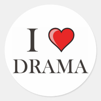 Sticker Rond J'aime le théâtre