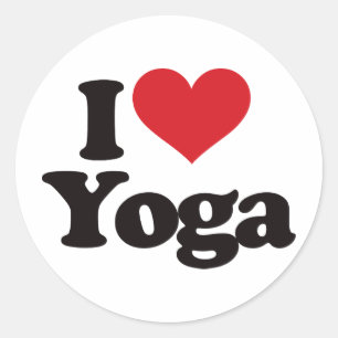 Sticker Rond J'aime le yoga