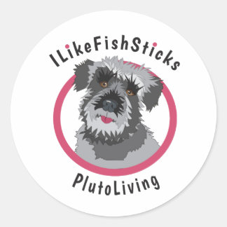 Sticker Rond J'Aime Les Baguettes De Poisson