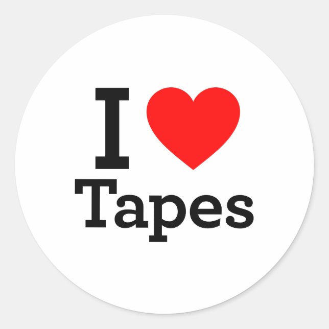 Sticker Rond J'aime les bandes (Devant)