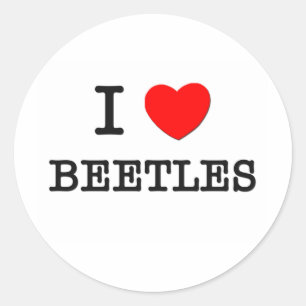 STICKER ROND J'AIME LES BEETLES