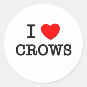 Sticker Rond J'aime les corbeaux