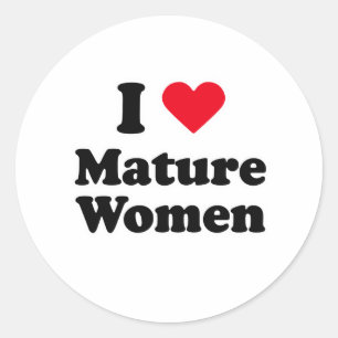 Sticker Rond J'aime les femmes adultes