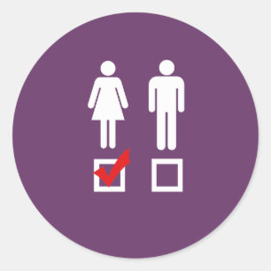 Sticker Rond J'aime les filles