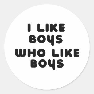 STICKER ROND J'AIME LES GARÇONS QUI AIMENT LES GARÇONS